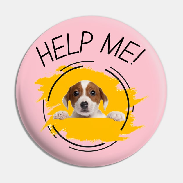 Help Me Dog Pin by Farhan S