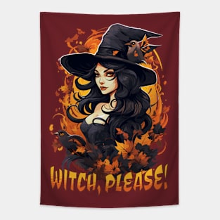 Witch Please! Halloween Tapestry