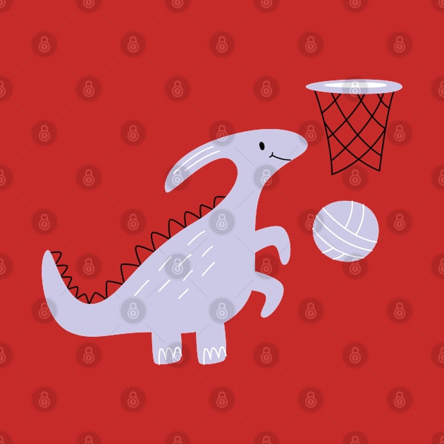 Prehistoric Basketball Dino by Hayden Mango Collective 