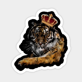 King Tiger Watercolor Magnet