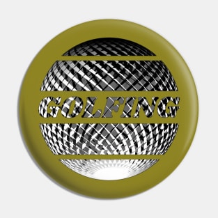 Golfing golf ball Pin