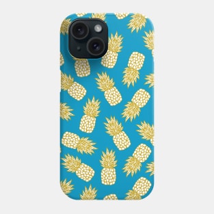 Tropical Pineapple Gold Pattern Phone Case