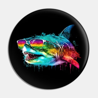 Pride Great White Shark Pin