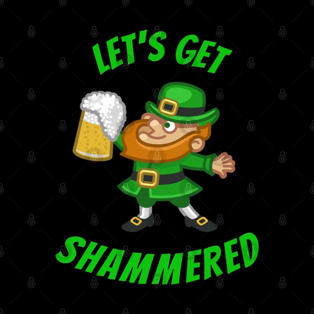 Funny Saint Patricks Day Shamrock and Leprechaun Drinking tshirt by BansheeApps