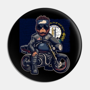 Kentucky Motorcycle Bigfoot Pin