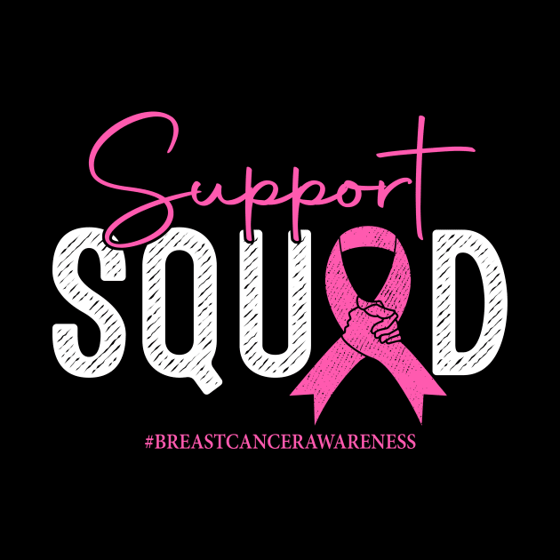 Breast Cancer Support Squad Pink Ribbon by apesarreunited122