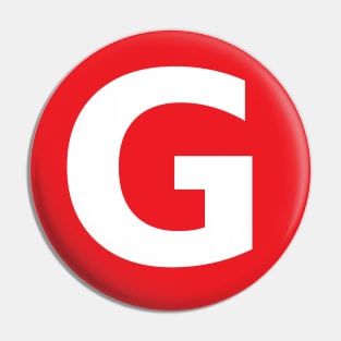 Letter G Big Red Dot Letters & Numbers Pin