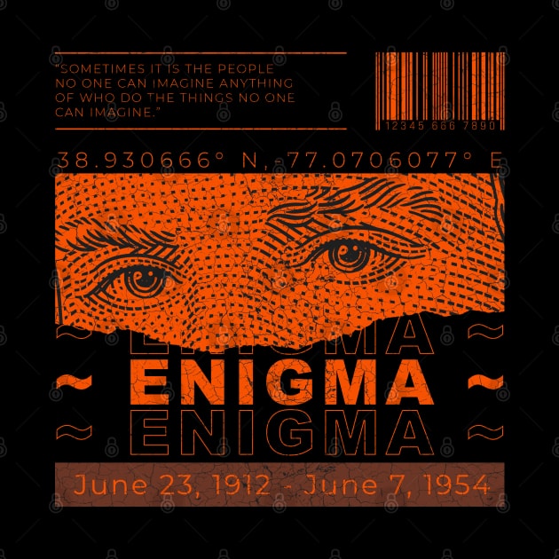 Alan Turing Enigma // Streetwear Art by Davy Cloth