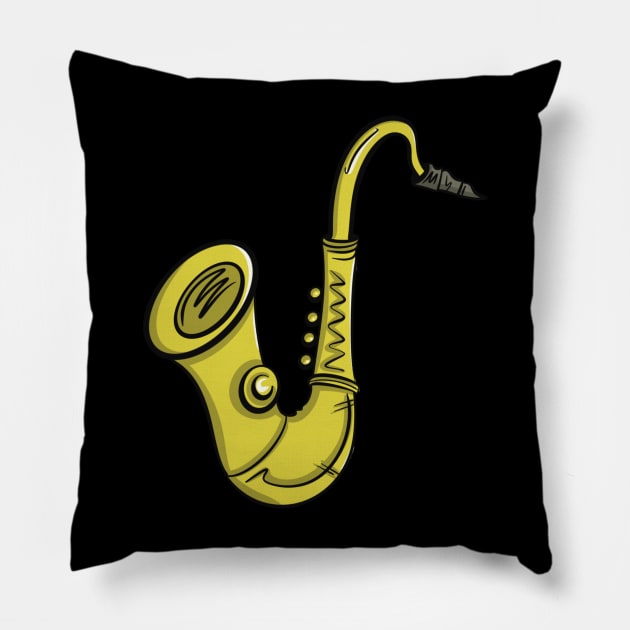 Saxaphone Pillow by Brianjstumbaugh