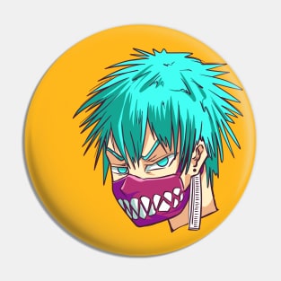 Head Boy Blue Hair Pin