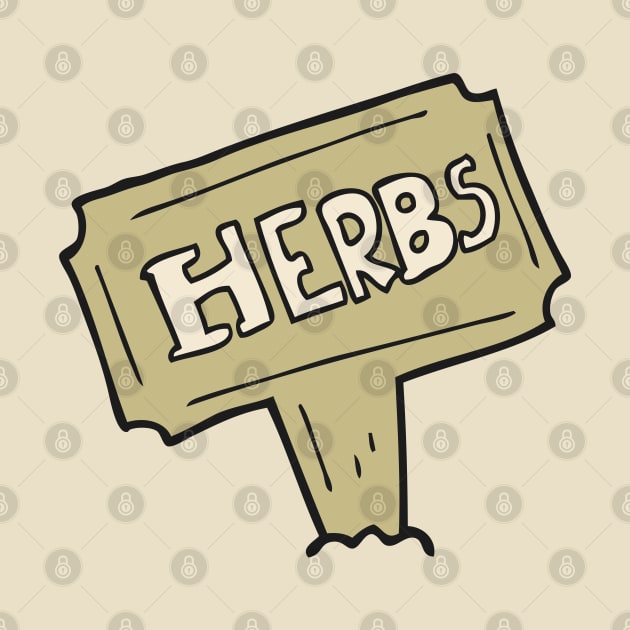 Aromatic herbs | Cute Label by gronly