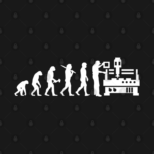 CNC Machinist CNC Operator Evolution Gift Present by Krautshirts