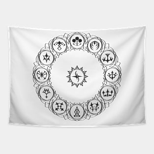 emblem symbols (dark) Tapestry