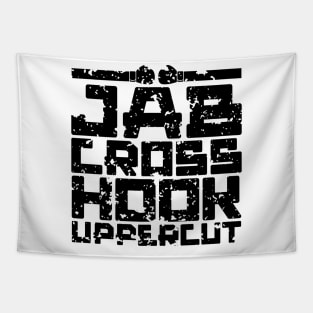 Aged Jab Cross Hook Uppercut Tapestry