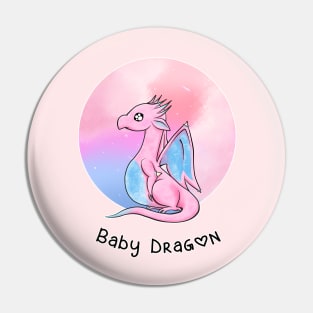 Cotton Candy Baby Dragon Pin