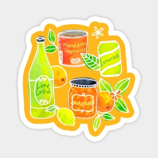 Sunny Citrus Pop Art Magnet