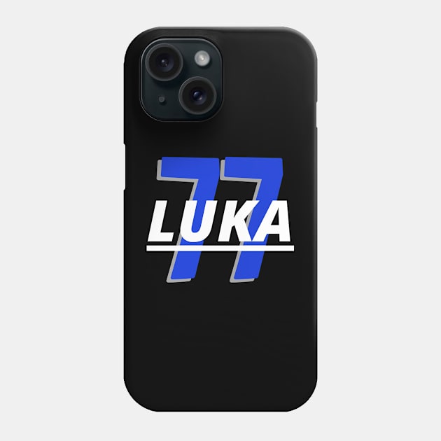 LUKA 77- Dallas Mavs Black t-shirt Phone Case by Just4U