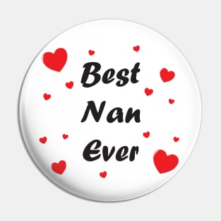 Best nan ever heart doodle hand drawn design Pin