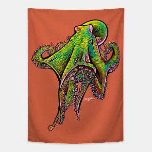 Octopus 09 (no background) Tapestry