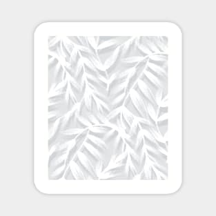 Painted Gray Leaves Magnet