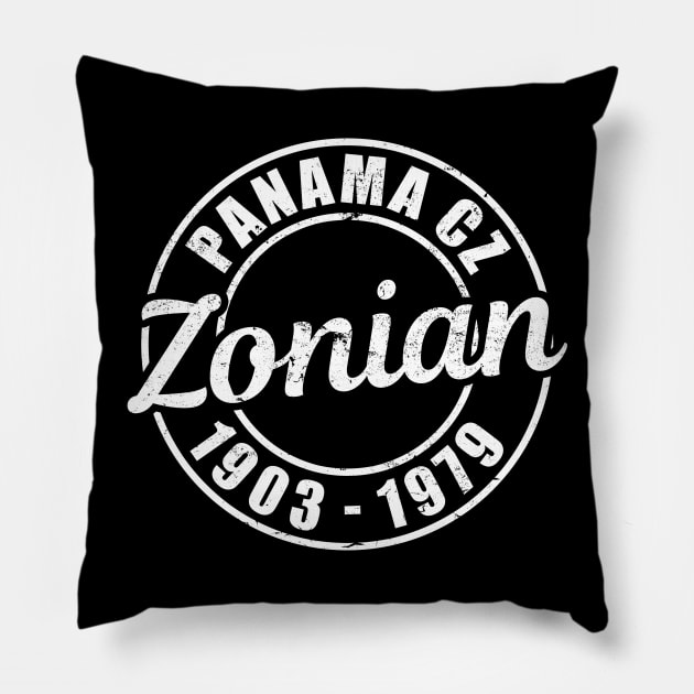 Zonian Panama CZ 1903 - 1979 Pillow by Sleazoid