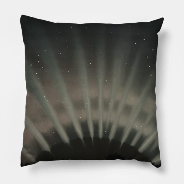 Aurora Borealis by Etienne Leopold Trouvelot Pillow by Classic Art Stall