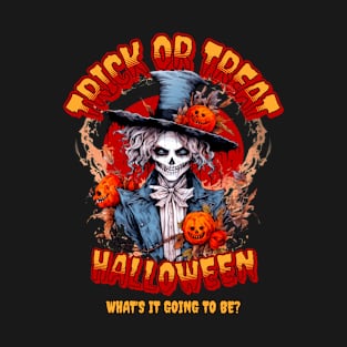 Trick or Treat Skeleton Halloween T-Shirt