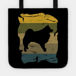 American Eskimo Dog Distressed Vintage Retro Silhouette Tote