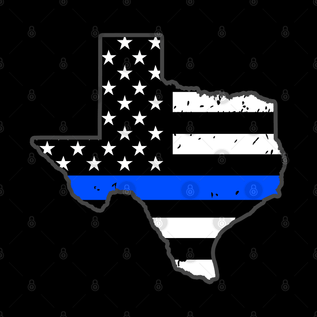 Texas Thin Blue Line - Police Officer Gift - Texas Ranger by bluelinemotivation