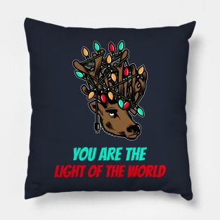 YOU ARE THE LIGHT OF THE WORLD - REINDEER Pillow