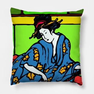 Geisha No. 1 (Colored) Pillow