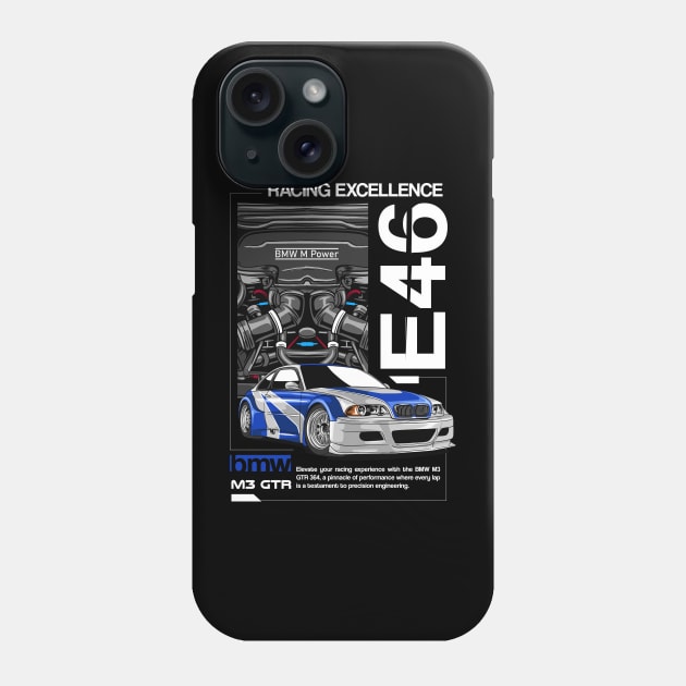 GTR E46 Racing Excellence Phone Case by Harrisaputra