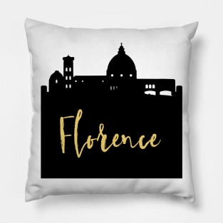 FLORENCE ITALY DESIGNER SILHOUETTE SKYLINE ART Pillow