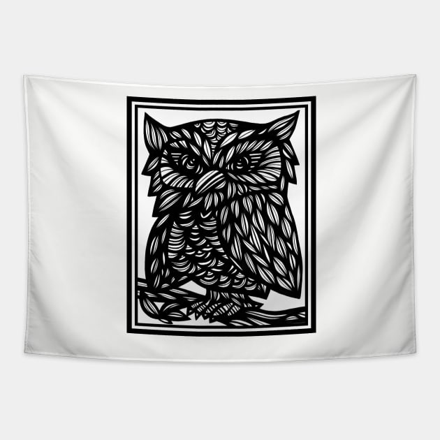 Owl, Art Print, Illustration Bird, Wall Art, Art Print Birds, Bird Artwork,  Affordable Art, Wall Decor, Home Decor, Fine Art Drawings Tapestry by 631Art