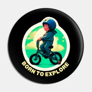 Little Explorer Toddler on Bike Pin