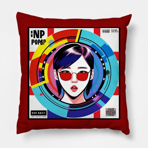 K Pop Album Cover Music Gift Pillow by musicgeniusart