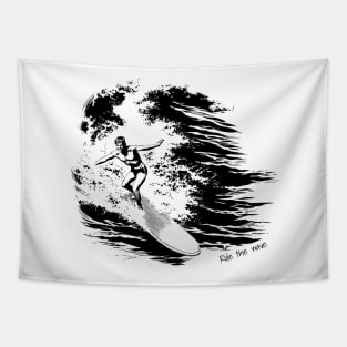 Ride the wave Tapestry