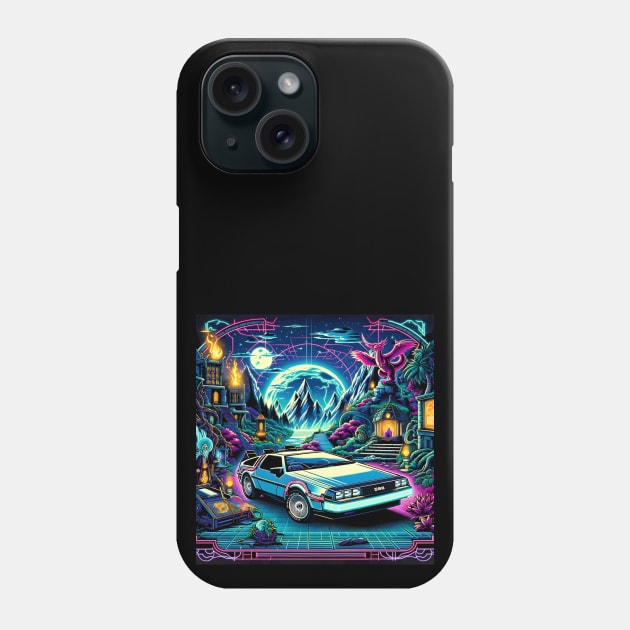 JRPG Quest DeLorean Phone Case by HorseDriftKNS