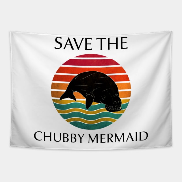 Save the Chubby Mermaid Tapestry by coloringiship