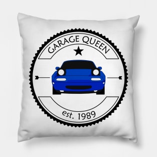 Mazda Miata - Garage Queen Blue Pillow