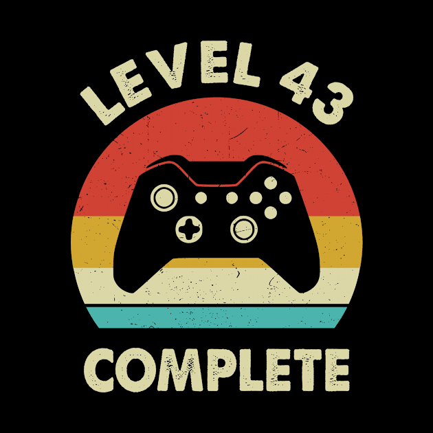 Level 43 Complete - Retro 43 Year Wedding Anniversary Gift by Merchofy