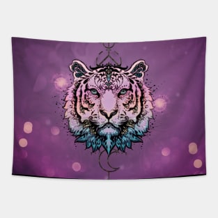 Wonderful Colorful Tiger Tapestry