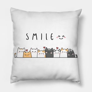 Smile Cats Pillow