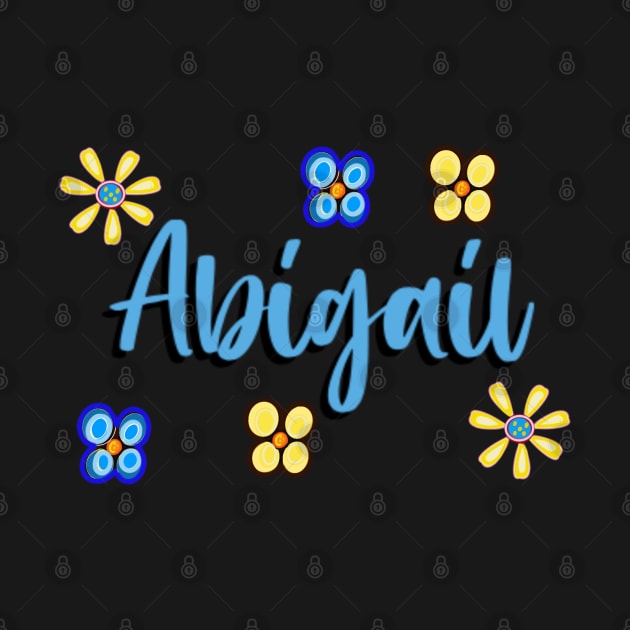 Top 10 best personalised gifts 2022  - Abigail - personalised,personalized name cursive with summertime daisies. Abigail by Artonmytee