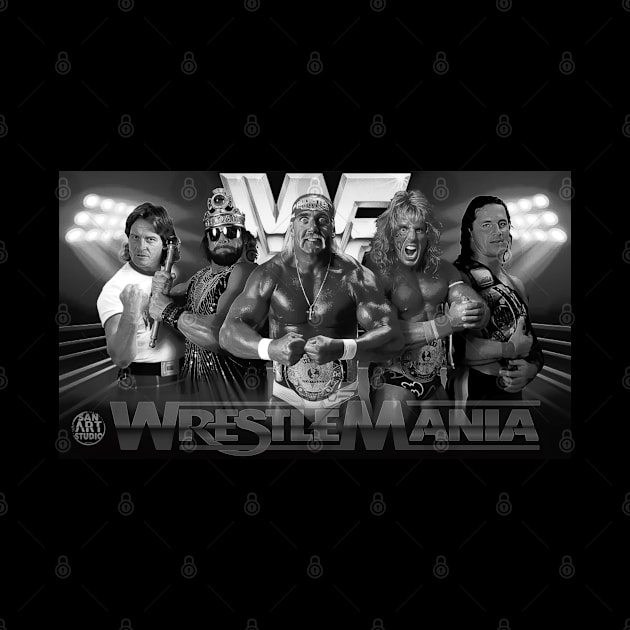 Black and White WWF 90s by SAN ART STUDIO 