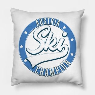 Austria Ski Champion Pillow