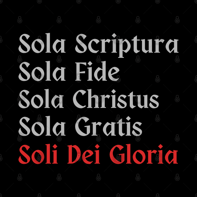 Five Solas with light gray text by Cappelli Creations