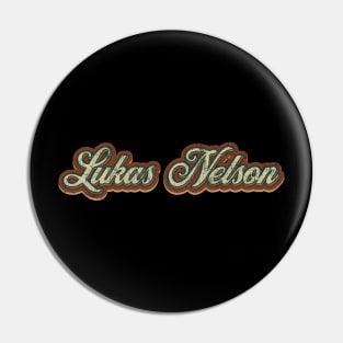 Lukas Nelson Vintage Text Pin