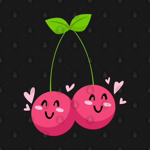 Cute Cherry Art Design by BrightLightArts