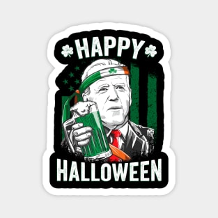 Funny Happy Halloween Leprechaun Biden St Patrick's Day Magnet